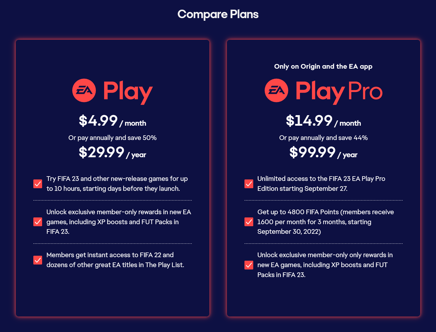 EA Play vs EA Play Pro (2023)  Comparison & Review 